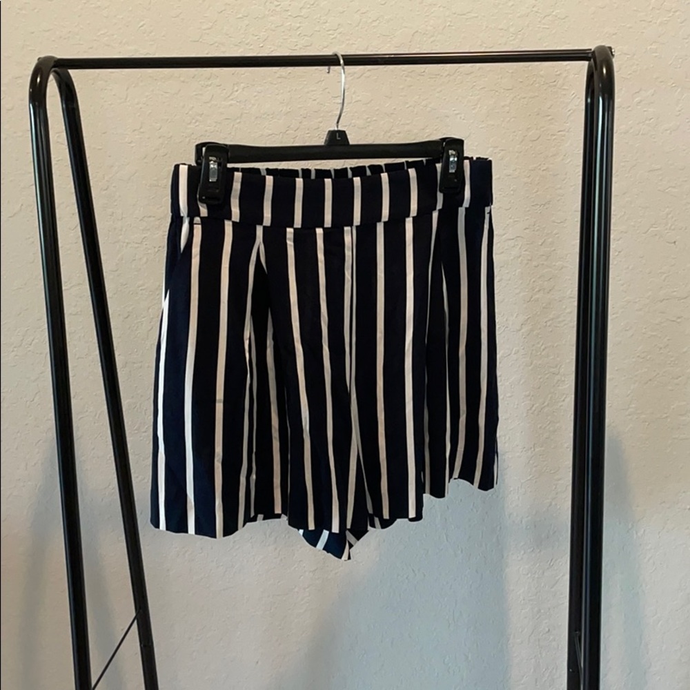 Blue and White stripe shorts